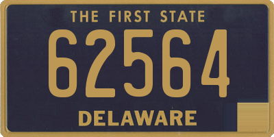 DE license plate 62564