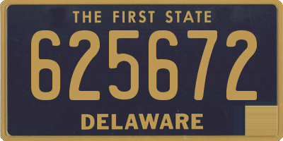 DE license plate 625672
