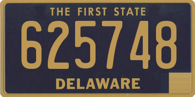 DE license plate 625748