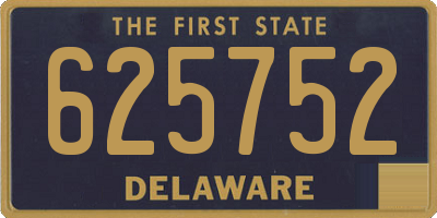 DE license plate 625752