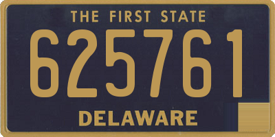 DE license plate 625761