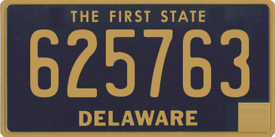 DE license plate 625763