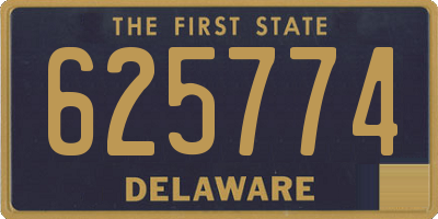 DE license plate 625774