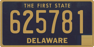 DE license plate 625781