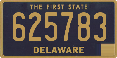 DE license plate 625783