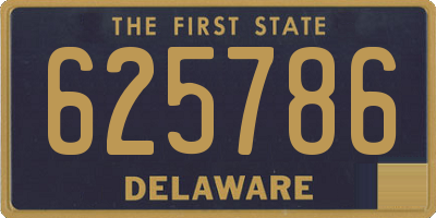 DE license plate 625786