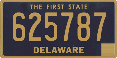 DE license plate 625787