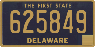 DE license plate 625849