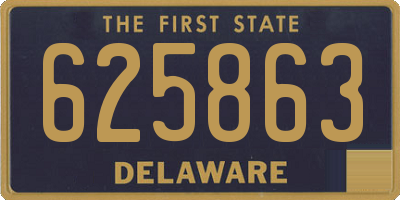 DE license plate 625863
