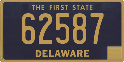 DE license plate 62587