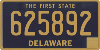 DE license plate 625892