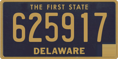 DE license plate 625917