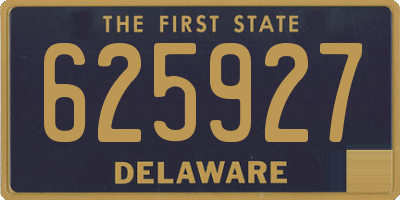 DE license plate 625927