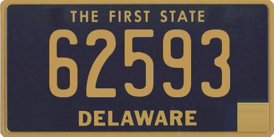 DE license plate 62593