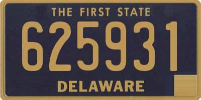 DE license plate 625931