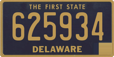 DE license plate 625934