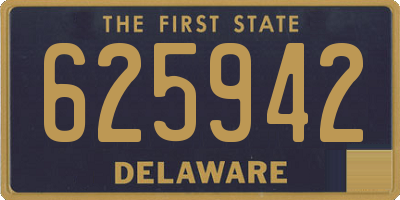DE license plate 625942
