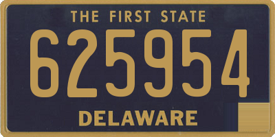 DE license plate 625954