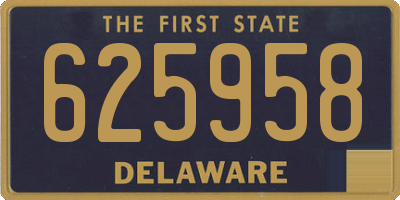 DE license plate 625958