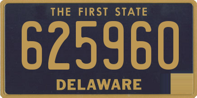 DE license plate 625960