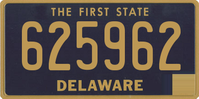 DE license plate 625962