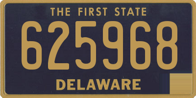 DE license plate 625968