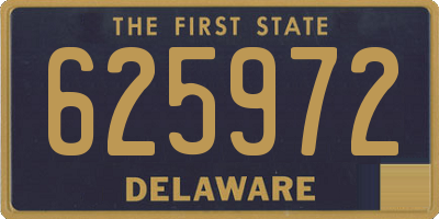 DE license plate 625972