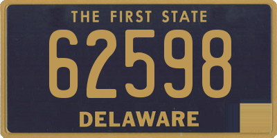 DE license plate 62598