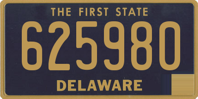 DE license plate 625980
