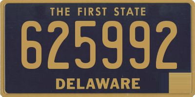 DE license plate 625992