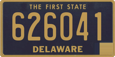 DE license plate 626041