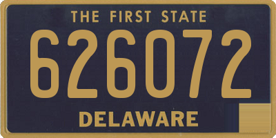 DE license plate 626072
