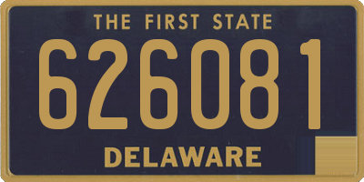 DE license plate 626081