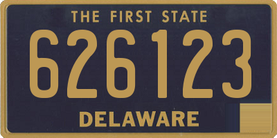 DE license plate 626123