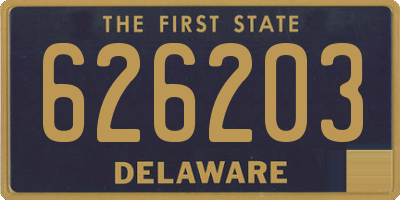 DE license plate 626203