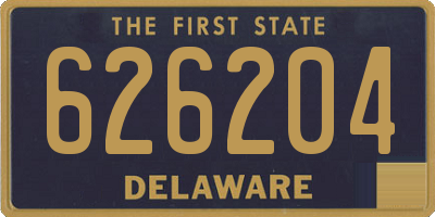 DE license plate 626204