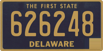 DE license plate 626248