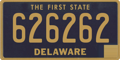 DE license plate 626262