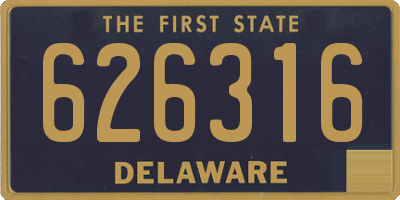 DE license plate 626316