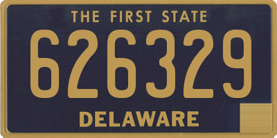 DE license plate 626329