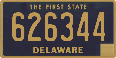 DE license plate 626344