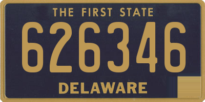 DE license plate 626346