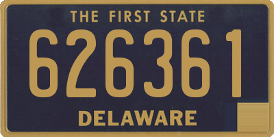 DE license plate 626361
