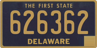 DE license plate 626362