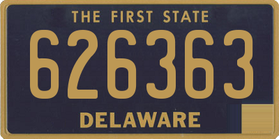 DE license plate 626363