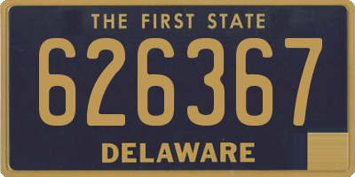 DE license plate 626367