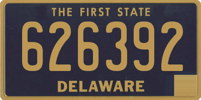 DE license plate 626392