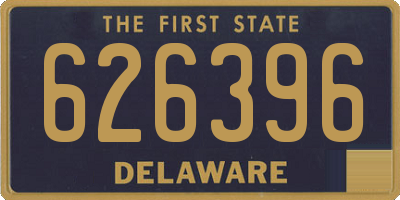 DE license plate 626396