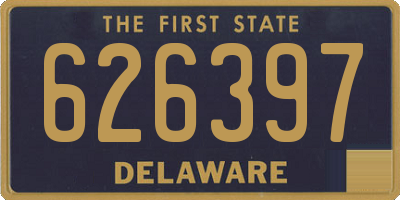 DE license plate 626397