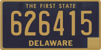 DE license plate 626415